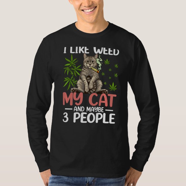 Camiseta Me Gusta La Mala Mi Gato Y Quizá 3 Gatos Retro (Anverso)