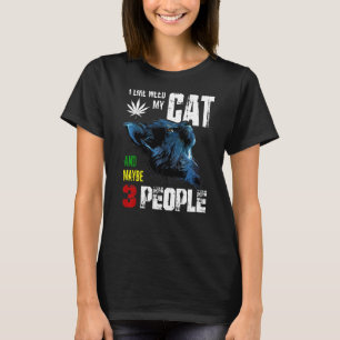 Camiseta Me Gusta La Mala Mi Gato Y Quizá 3 Personas