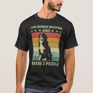 Camiseta Me Gusta La Montaña Bernesa Y Quizá 3 Personas Ret
