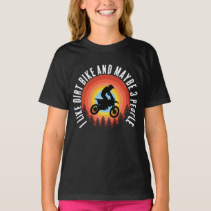 CAMISETA ME GUSTA LA MOTOCICLETA DE MOTOCRÓS Y QUIZÁS 3 PER