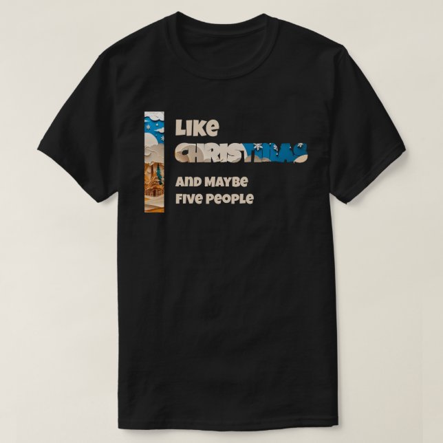 Camiseta Me gusta la Navidad (Diseño del anverso)