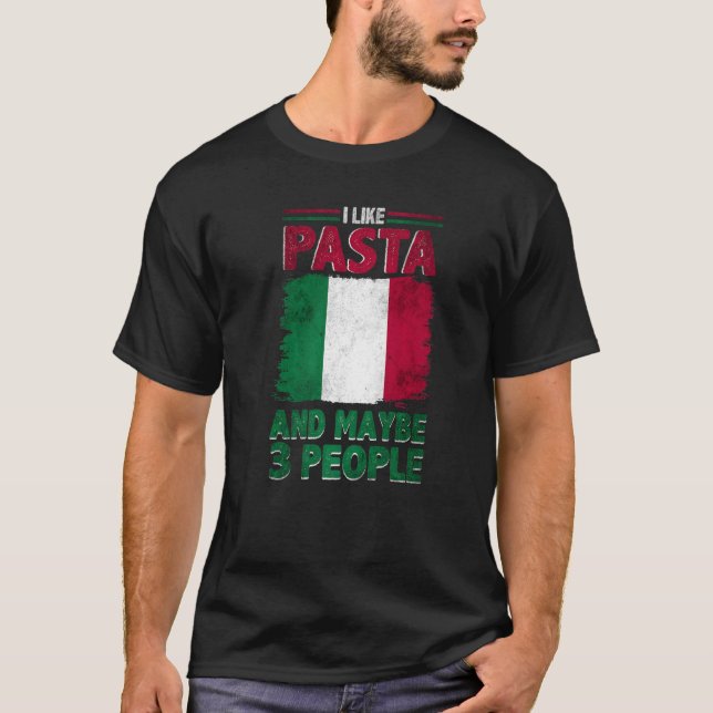 Camiseta Me Gusta La Pasta Italia Cultura Italiana Bandera  (Anverso)