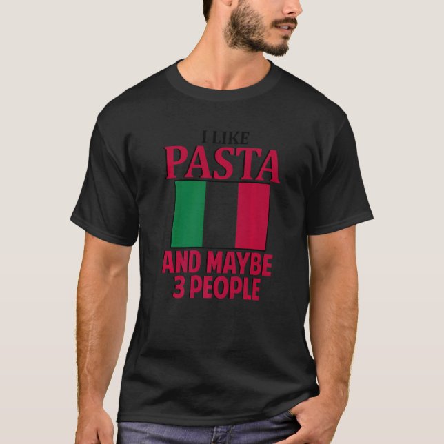 Camiseta Me Gusta La Pasta Italia Cultura Italiana Bandera  (Anverso)