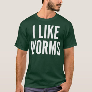 Camiseta Me Gusta La Pesca De Gusanos De Pescado 