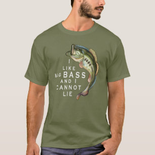 Camiseta Me gusta la pesca divertida de Big Bass