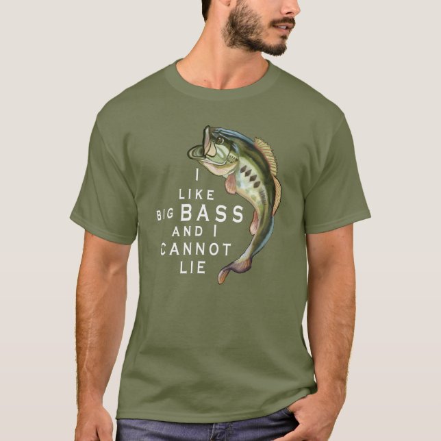 Camiseta Me gusta la pesca divertida de Big Bass (Anverso)