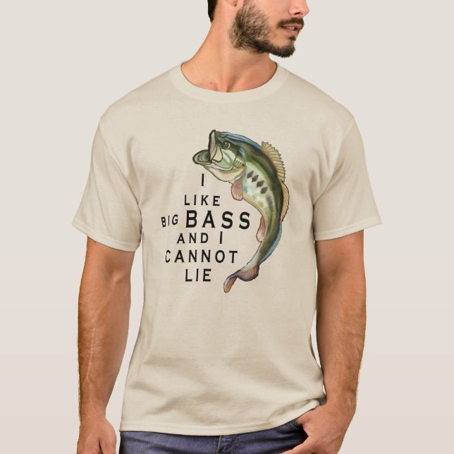 Camiseta Me gusta la pesca divertida de Big Bass (Anverso)