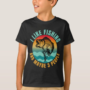 CAMISETA ME GUSTA LA PESCA Y QUIZÁS 3 PERSONAS