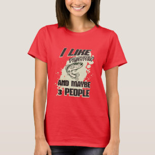 CAMISETA ME GUSTA LA PESCA Y TAL VEZ A 3 PERSONAS
