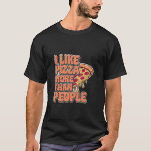 Camiseta Me gusta la pizza más que a las personas Introvert