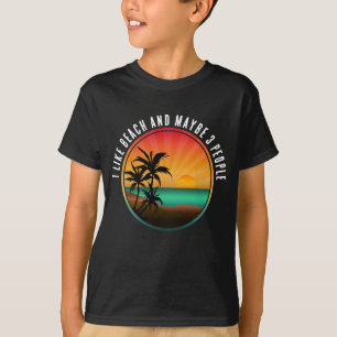 CAMISETA ME GUSTA LA PLAYA Y TAL VEZ 3 PERSONAS