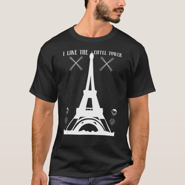 Camiseta Me Gusta La Torre Eiffel París Francia (Anverso)