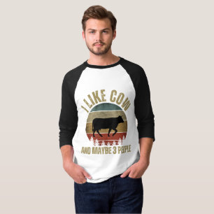 CAMISETA ME GUSTA LA VACA Y TAL VEZ 3 PERSONAS