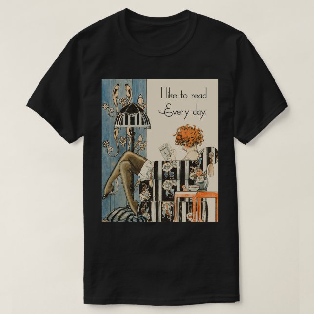 Camiseta Me gusta leer todos los días para los amantes de l (Diseño del anverso)