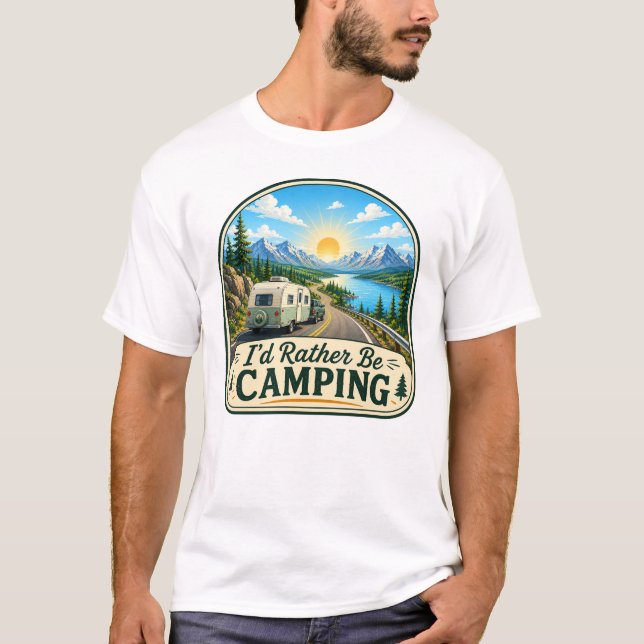 Camiseta Me Gusta Más Acampar (Anverso)