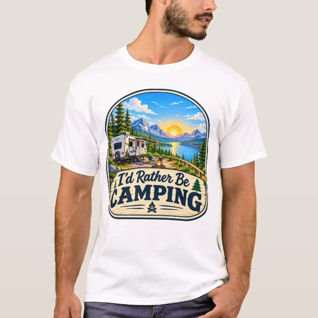 Camiseta Me Gusta Más Acampar (Anverso)