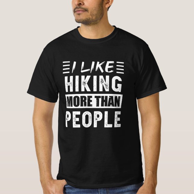 Camiseta Me gusta más el senderismo que la gente divertida (Anverso)