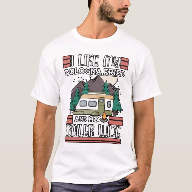 Camiseta Me Gusta Mi Bologna Frito Y Mi Camper Escarcha (Anverso)