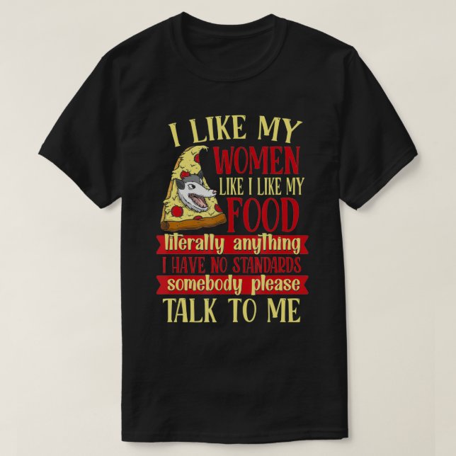 Camiseta Me Gusta Mi Comida Como La Suma De Comida. (Diseño del anverso)