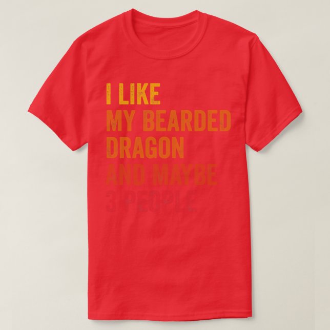 Camiseta Me Gusta Mi Dragón De Cabeza, Quizá 3 Personas (Diseño del anverso)