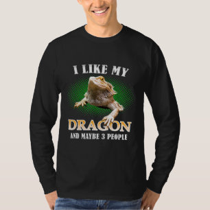 Camiseta Me Gusta Mi Dragón De Cabeza Y Quizá 3 Personas Li