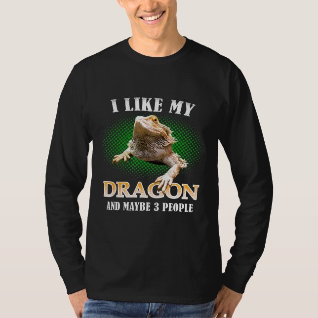 Camiseta Me Gusta Mi Dragón De Cabeza Y Quizá 3 Personas Li (Anverso)