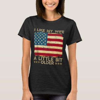 Camiseta Me Gusta Mi Esposa Un Poco Más Mayor Dicho Diverti