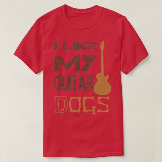 Camiseta Me gusta mi idea de regalo para perros de guitarra (Diseño del anverso)