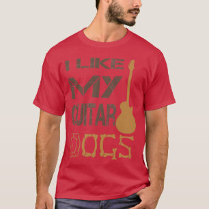Camiseta Me gusta mi idea de regalo para perros de guitarra
