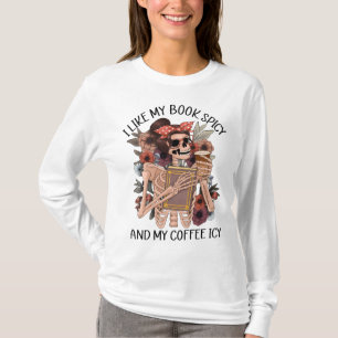 Camiseta Me Gusta Mi Libro Spicy Y Mi Café Icy Funny Bookis