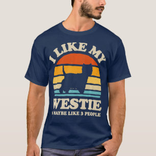 Camiseta Me Gusta Mi Perro Terrier Blanco De Las Tierras Al