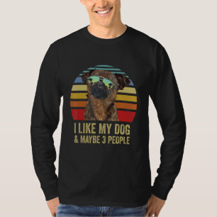 Camiseta Me Gusta Mi Perro y Quizás 3 Personas Griffon de
