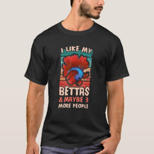 Camiseta Me Gusta Mi Pescado Betta Pescado Siamés