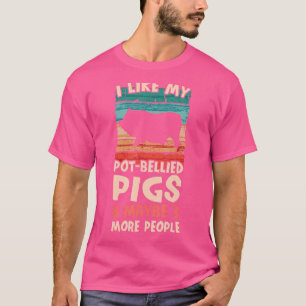 Camiseta Me Gusta Mi Pot Bellie Cerdo Cerdo Cultivando Cerd