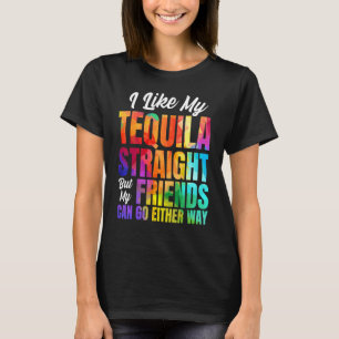 Camiseta Me Gusta Mi Tequila Directamente Pero Mis Amigos P