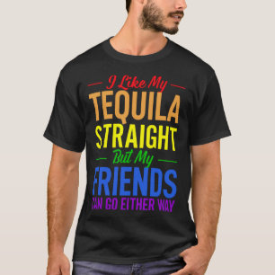 Camiseta Me Gusta Mi Tequila Directamente Pero Mis Amigos P