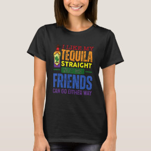 Camiseta Me Gusta Mi Tequila Directamente Pero Mis Amigos P