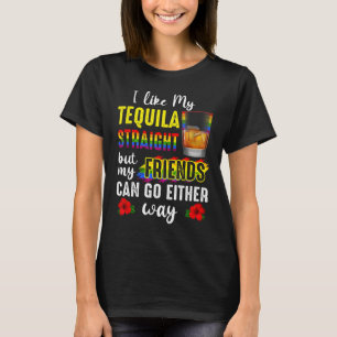 Camiseta Me Gusta Mi Tequila Directamente Pero Mis Amigos P