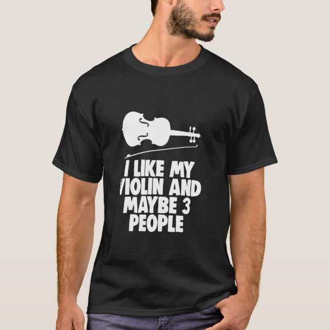 Camiseta Me Gusta Mi Violín Tee Funny (Anverso)