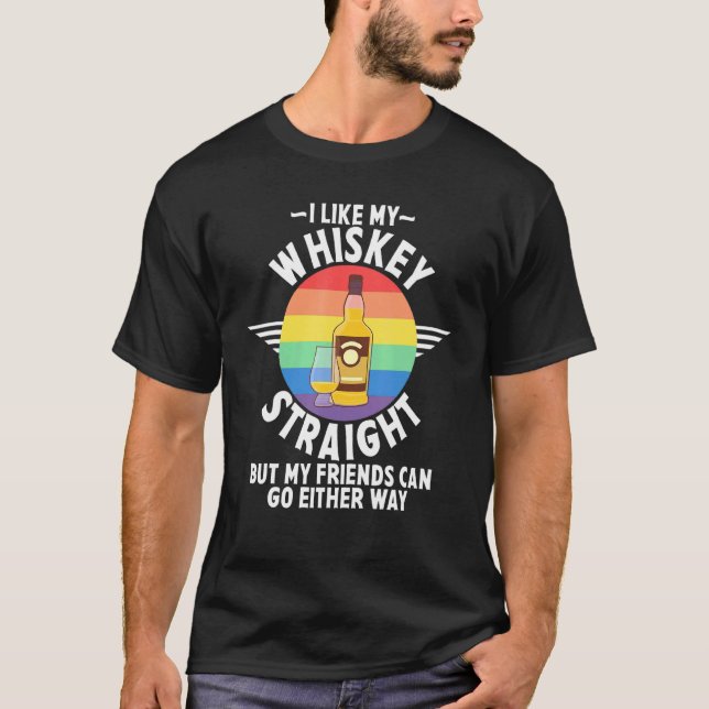 Camiseta Me Gusta Mi Whiskey Compra Directamente Mis Amigos (Anverso)