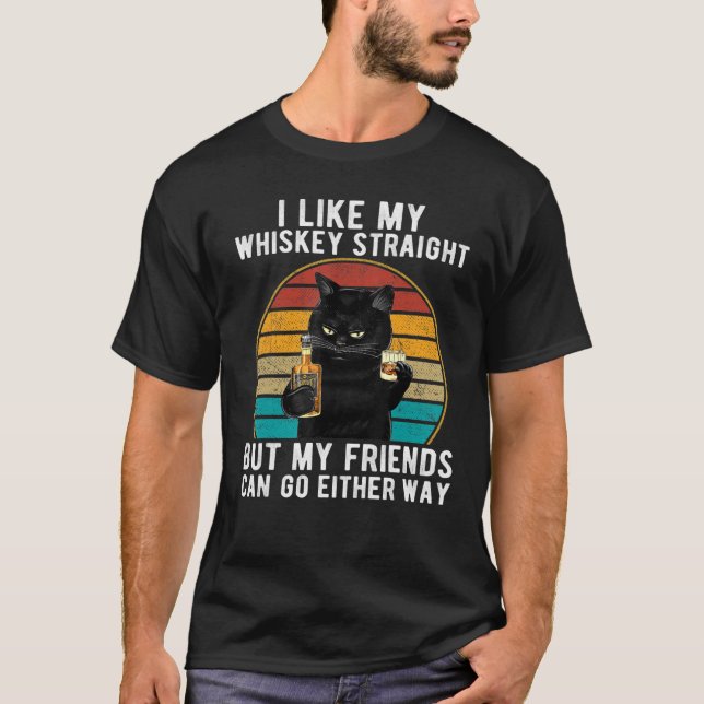 Camiseta Me Gusta Mi Whiskey Directamente Pero Mis Amigos P (Anverso)
