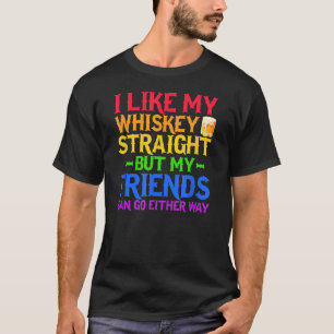 Camiseta Me Gusta Mi Whiskey Directamente Pero Mis Amigos P