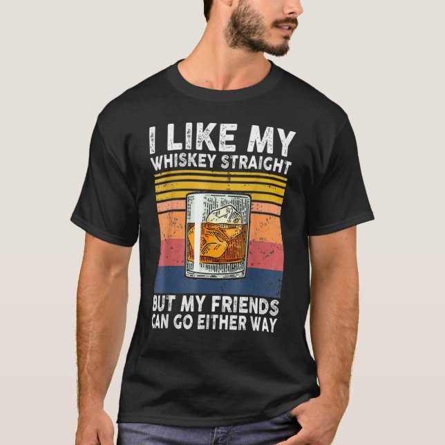Camiseta Me Gusta Mi Whiskey Directamente Pero Mis Amigos P (Anverso)