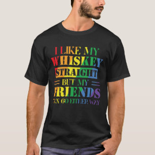 Camiseta Me Gusta Mi Whiskey Directamente Pero Mis Amigos P