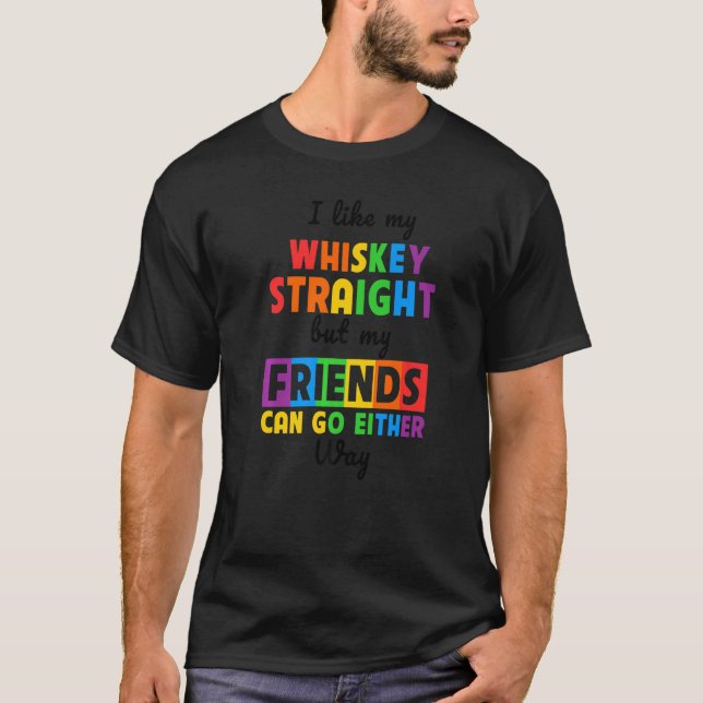 Camiseta Me Gusta Mi Whiskey Directamente Pero Mis Amigos P (Anverso)
