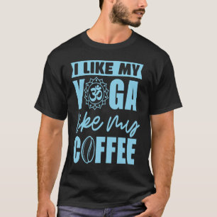 Camiseta Me gusta mi yoga como mi café OM Meditación