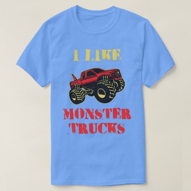 Camiseta Me gusta Monster Camiones Niños Regalo de Coche 2 (Diseño del anverso)
