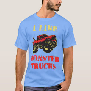 Camiseta Me gusta Monster Camiones Niños Regalo de Coche 2