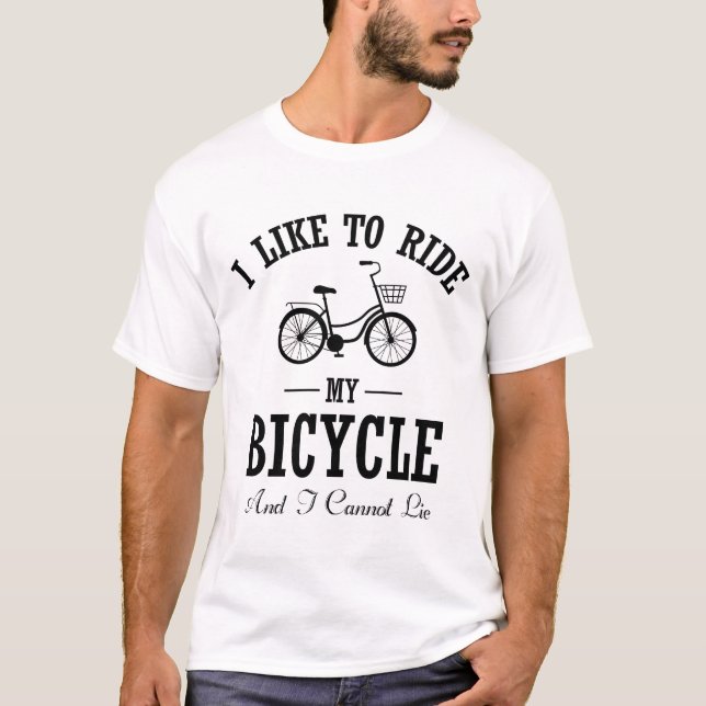 Camiseta Me gusta montar en bicicleta - Regalo para ciclist (Anverso)