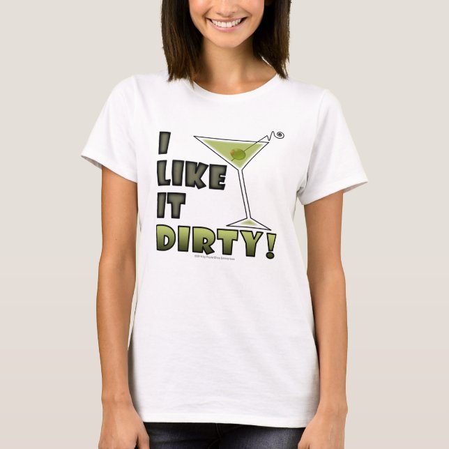 Camiseta ¡ME GUSTA MORIR! Dirty Martini Cocktail Humor (Anverso)